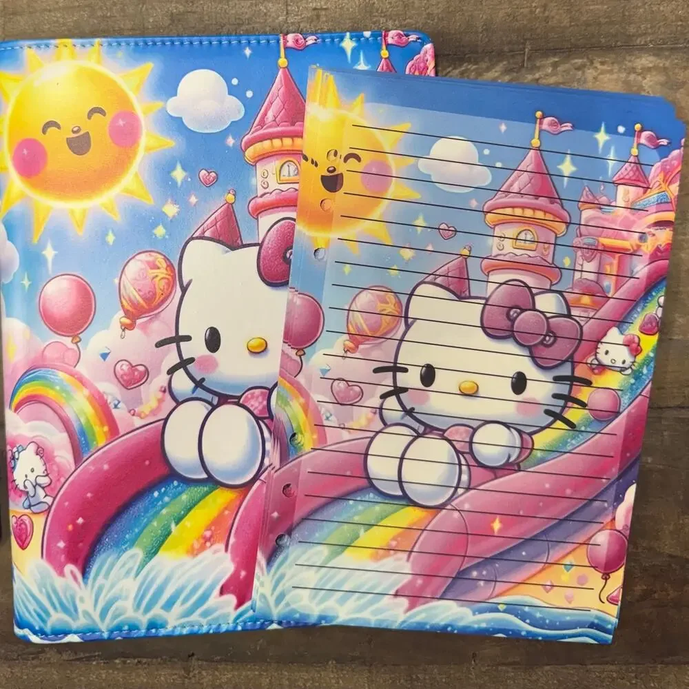 Hello Kitty A5 Binder with matching printed paper